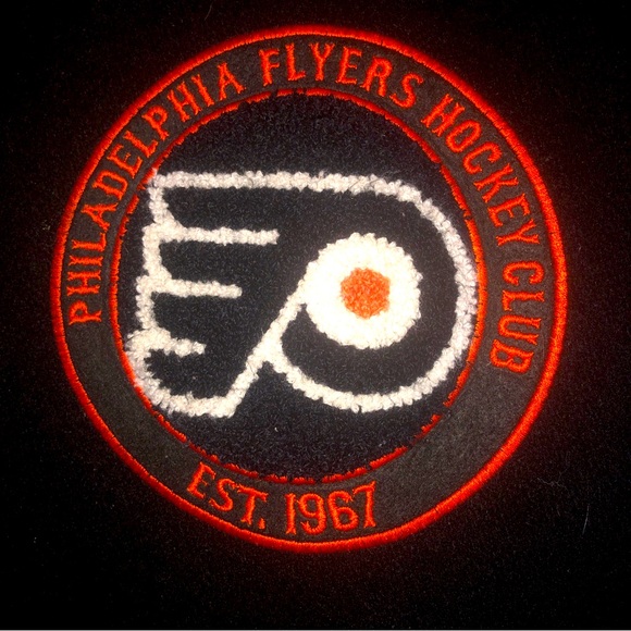 EST 1967 PHILADELPHIA FLYERS BRAUD WAY BULLIES HEAVY WOOL JACKET MITCHELL&NESS - Picture 1 of 4